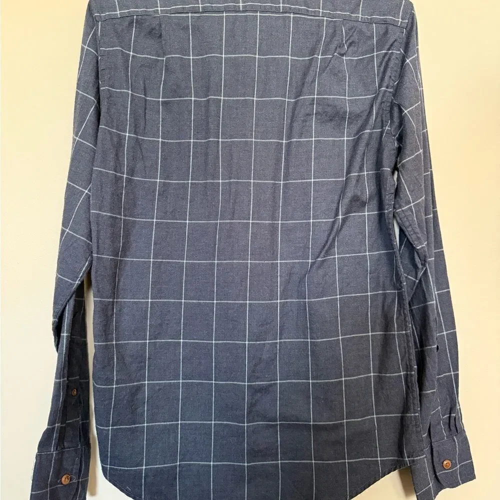 J. Crew Men's Blue Checkered Shirt 100% Cotton Size XS